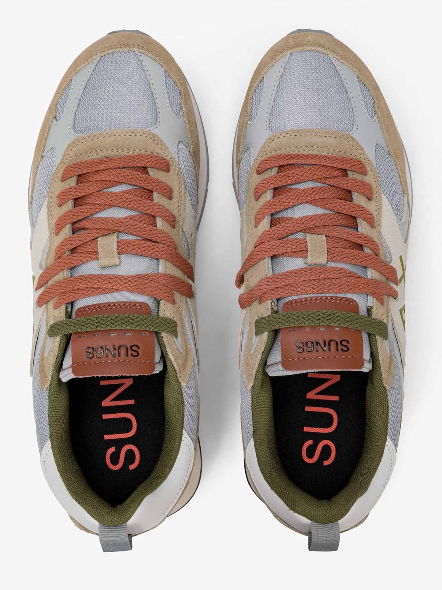 Sun68 Jaki Outdoor, sneakers beige da uomo comode e resistenti