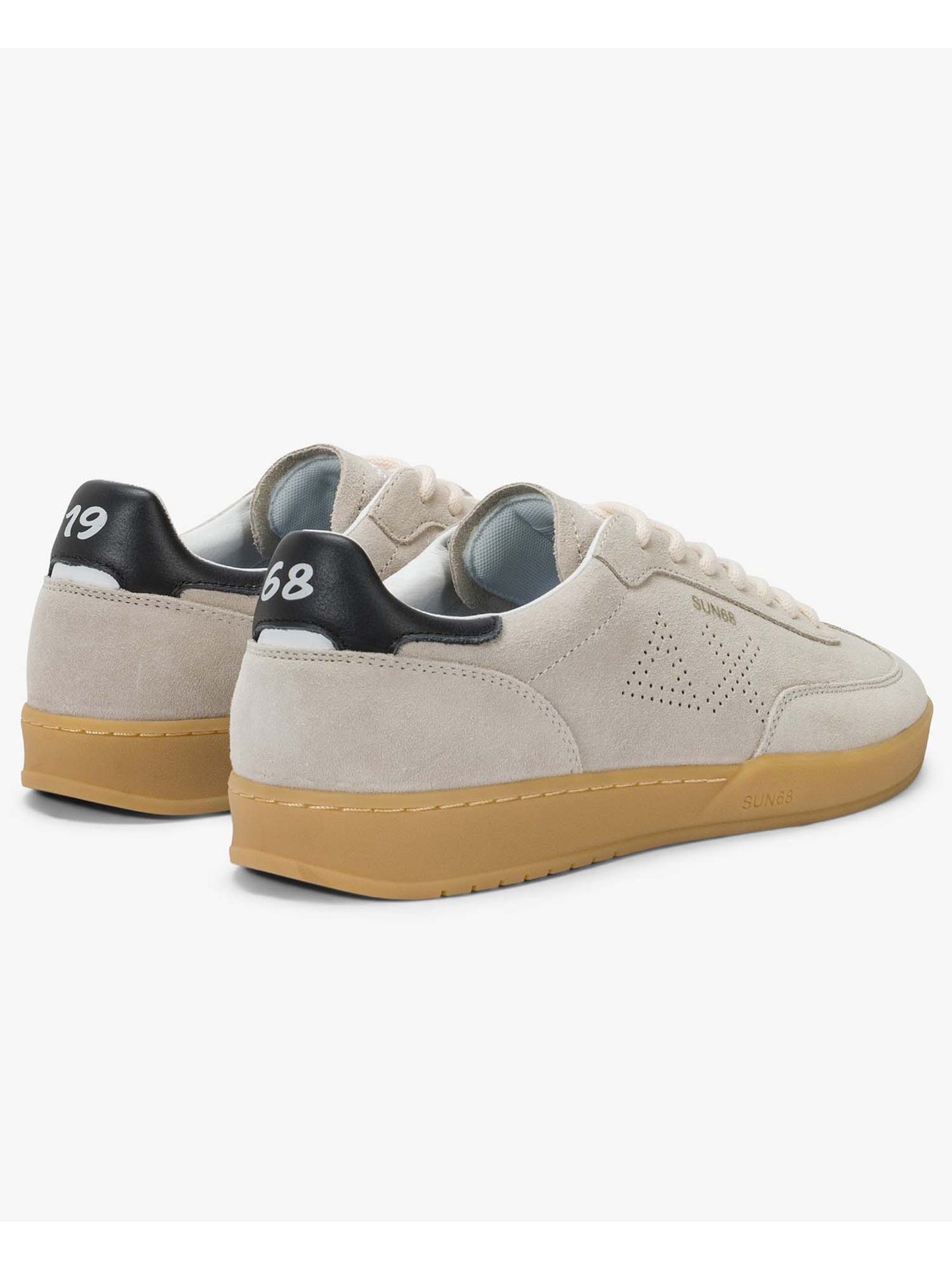 Sun68 California Sun, sneakers uomo in suede panna