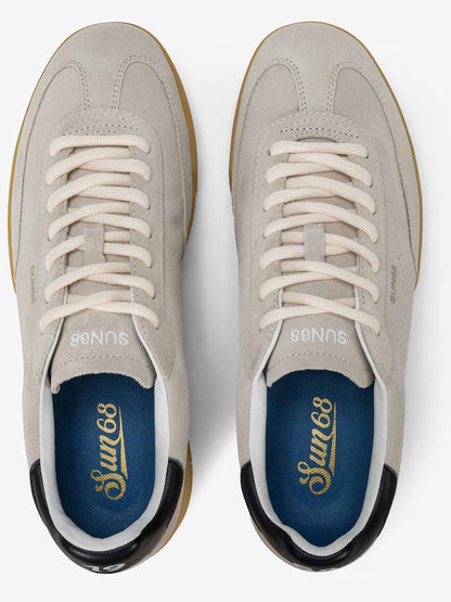 Sun68 California Sun, sneakers uomo in suede panna