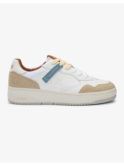 Sun68 Big Basket Evo, sneakers da uomo multicolore in pelle e camoscio