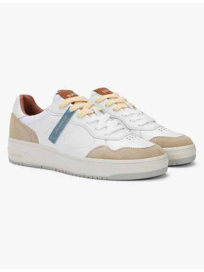Sun68 Big Basket Evo, sneakers da uomo multicolore in pelle e camoscio