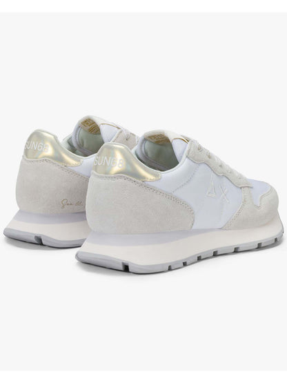 Sun68 Ally Gold Silver, sneakers donna bianche moderne e raffinate