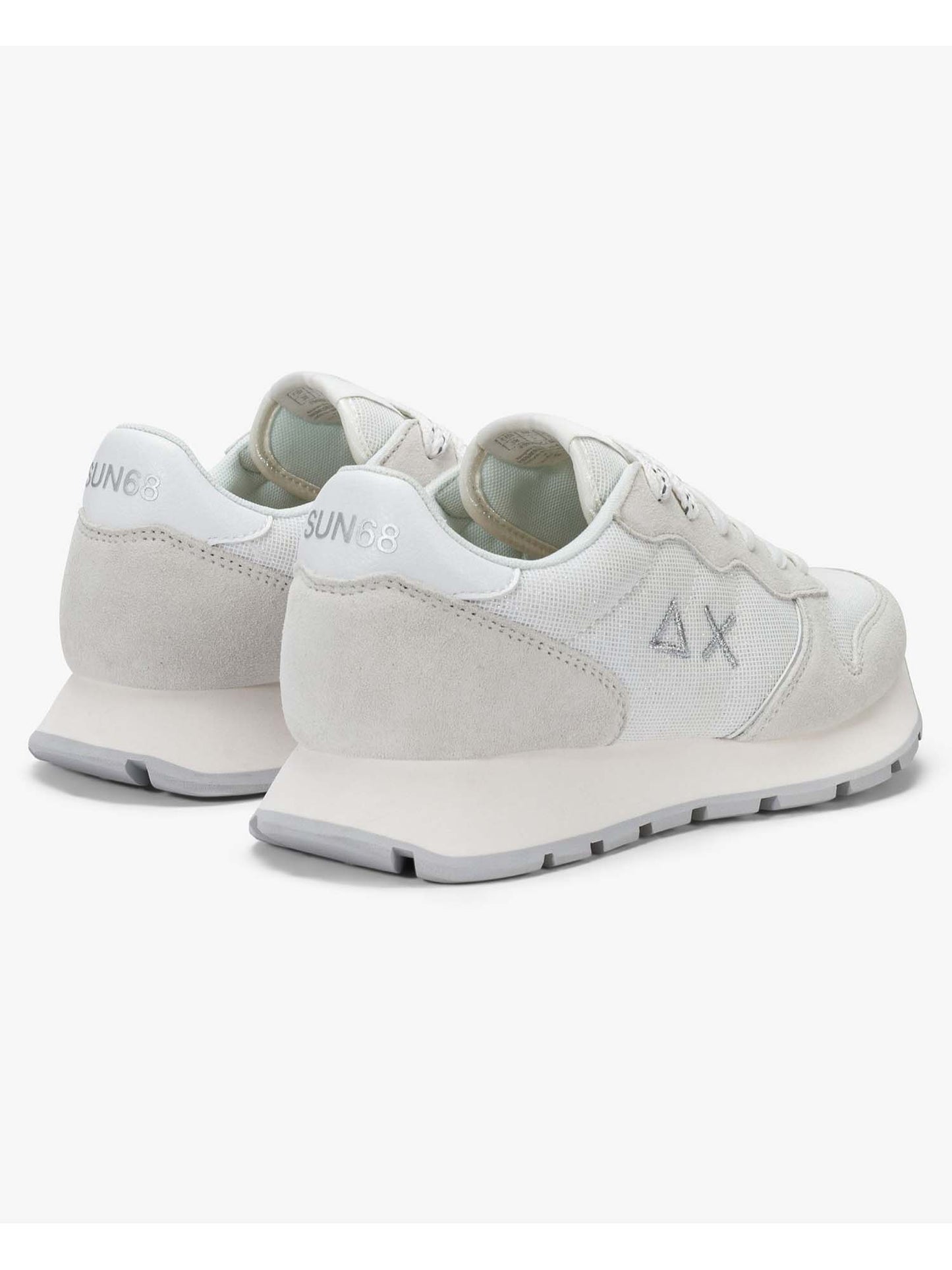 Sun68 Ally Glitter Textile, sneakers bianche donna luminose