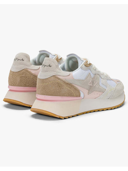 Sun68 Stargirl, sneakers donna bianche con dettagli multicolor