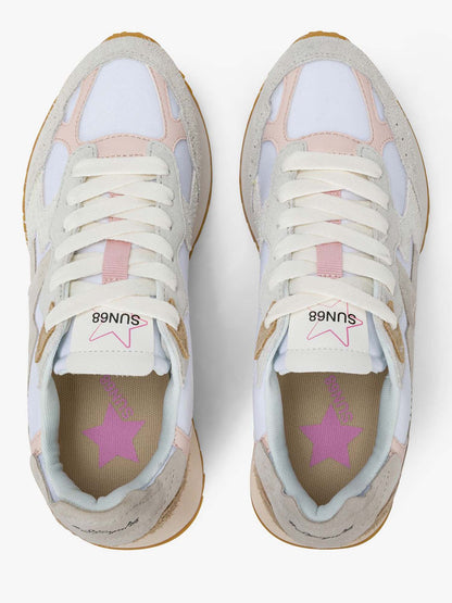 Sun68 Stargirl, sneakers donna bianche con dettagli multicolor