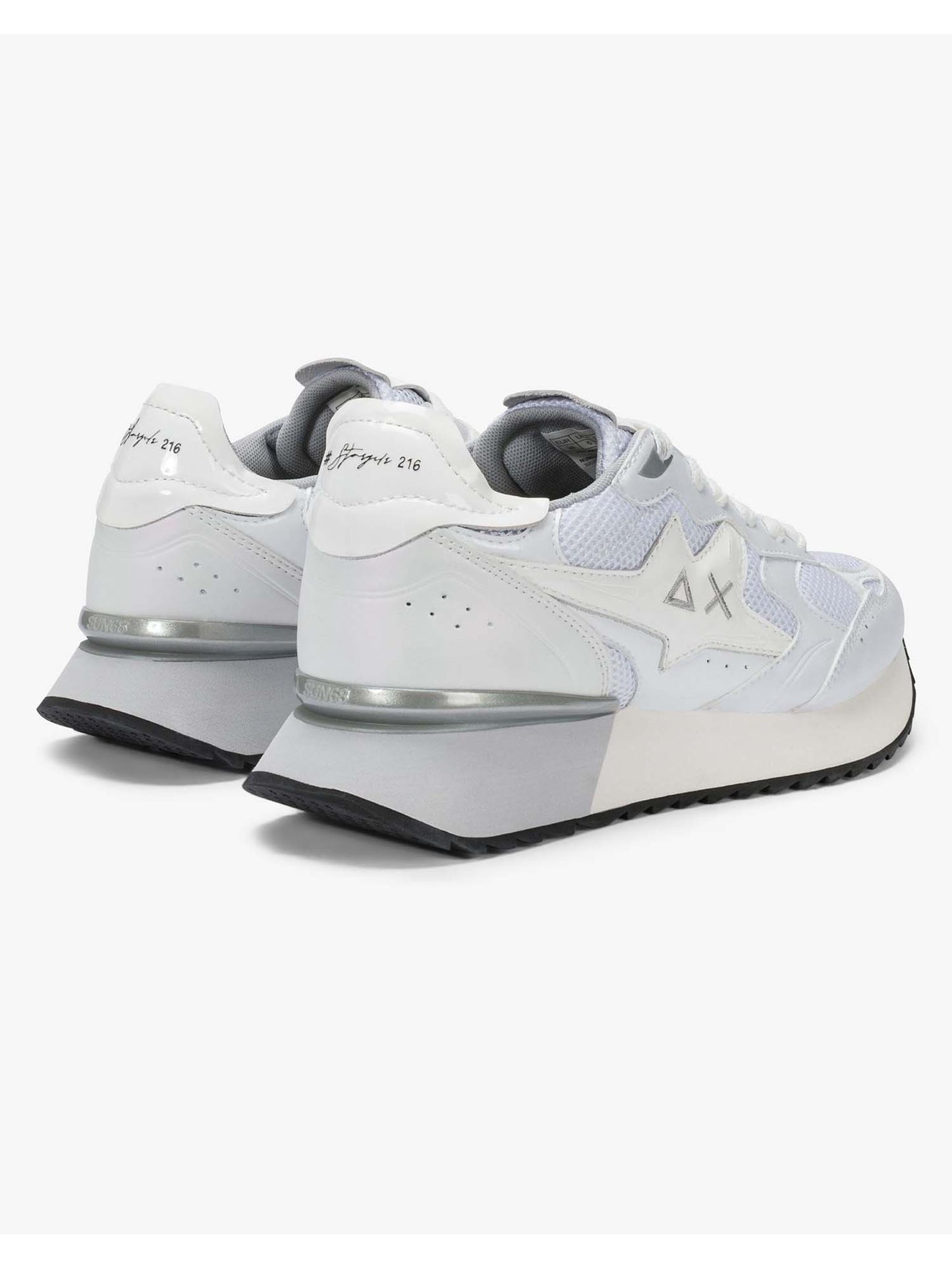 Sun68 Sneakers Stargirl Silver Mesh da donna bianche