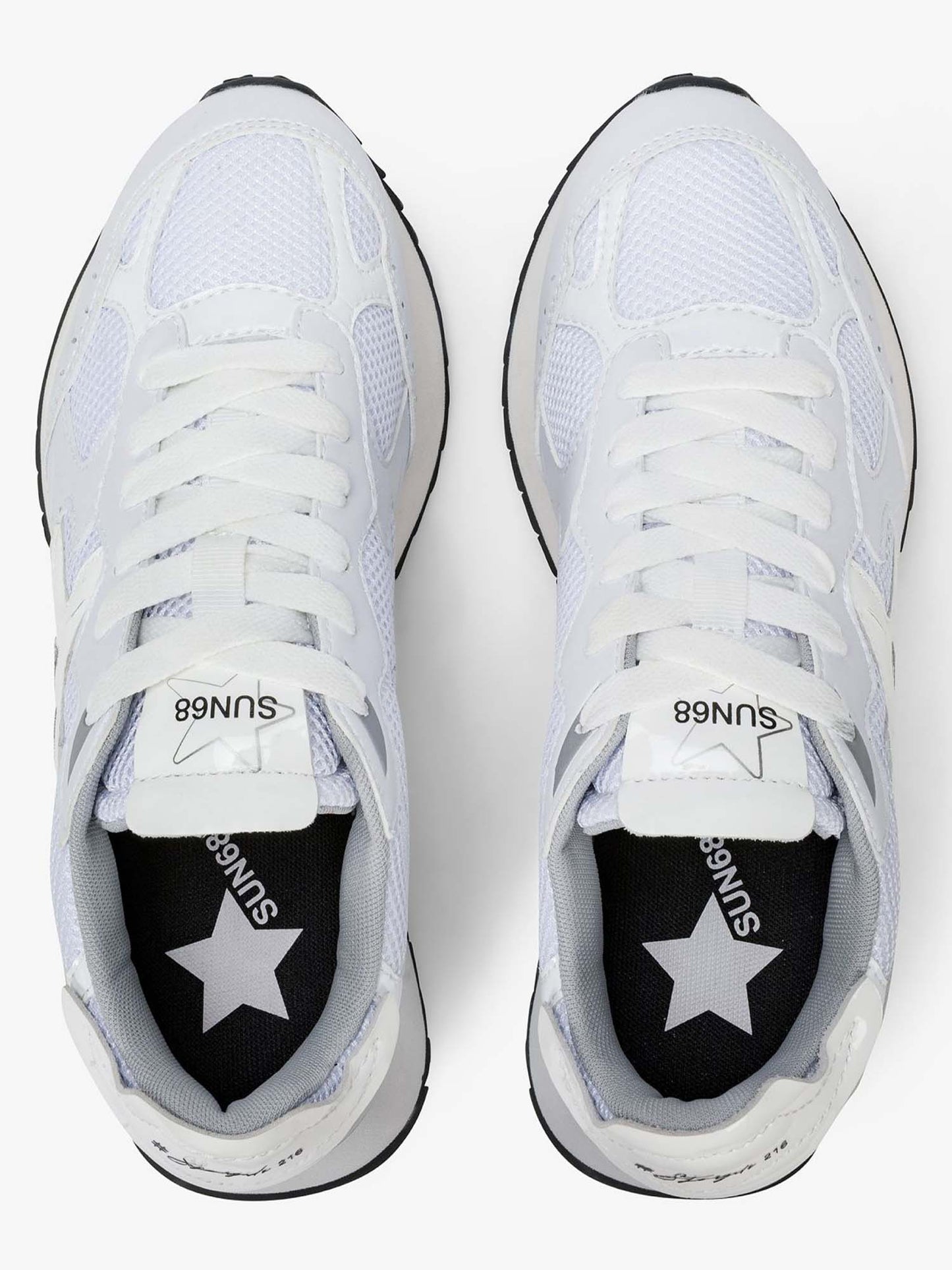 Sun68 Sneakers Stargirl Silver Mesh da donna bianche