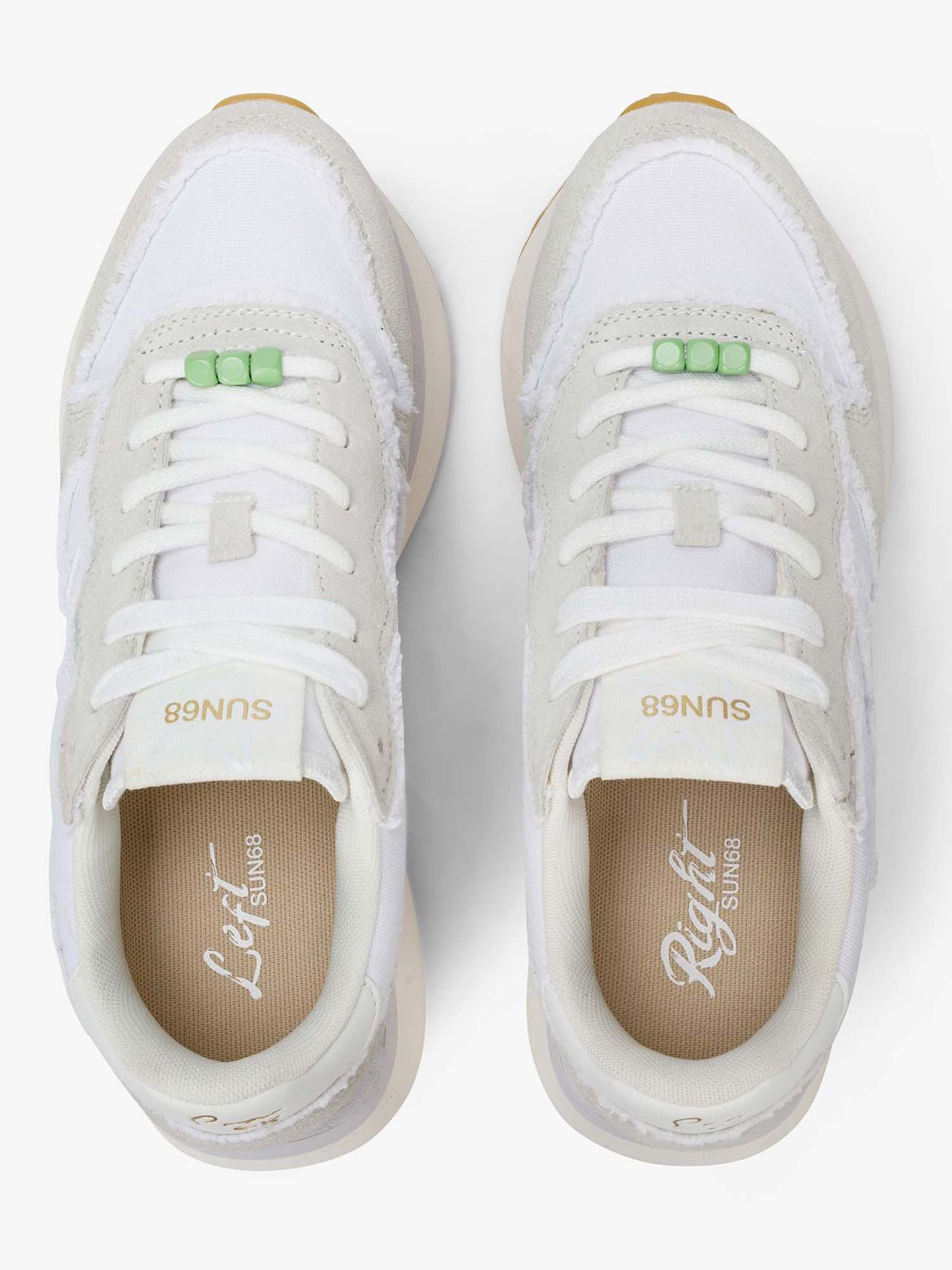 Sun68 Big Stargirl, sneakers donna bianche con zeppa interna