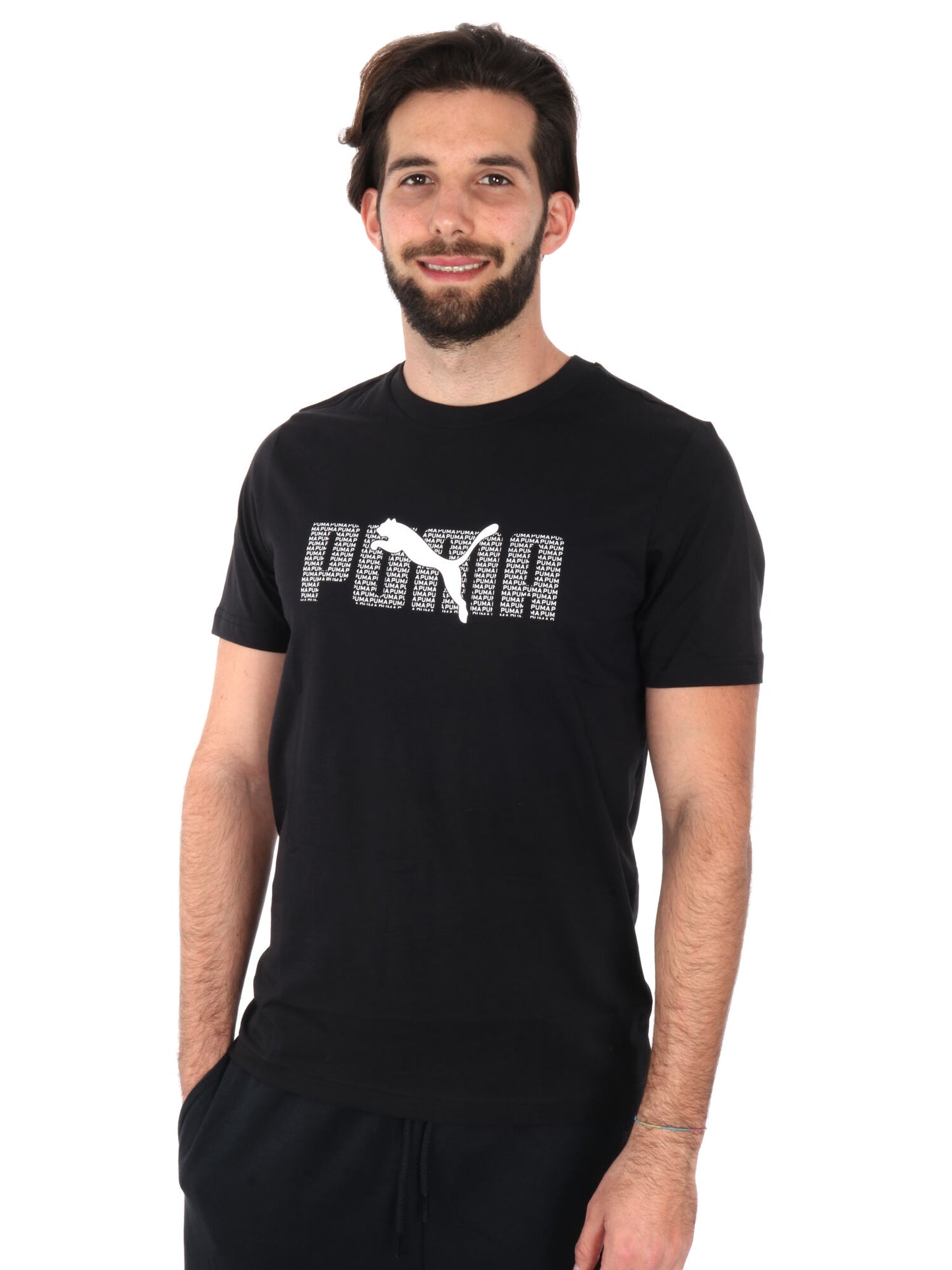 T-SHIRT ESSENTIAL LOGO PUMA UOMO NERO