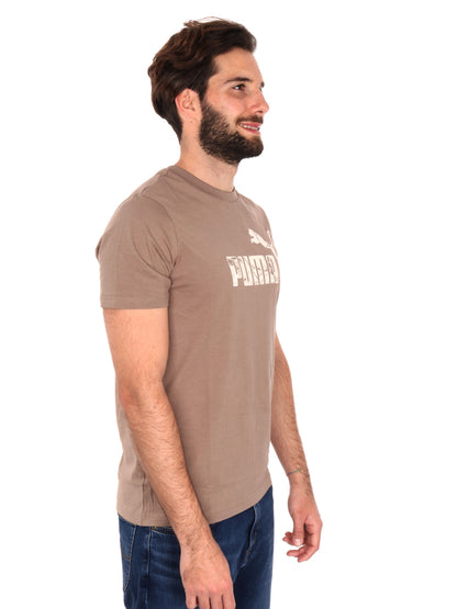 T-SHIRT GRAPHIC LOGO PUMA UOMO TAUPE