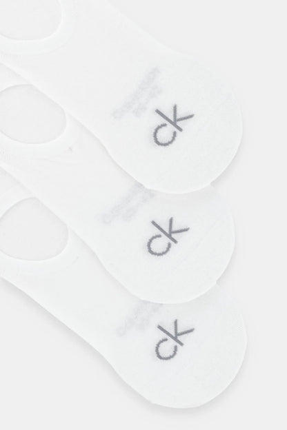 Set da 3 paia di calze sportive Calvin Klein bianche unisex