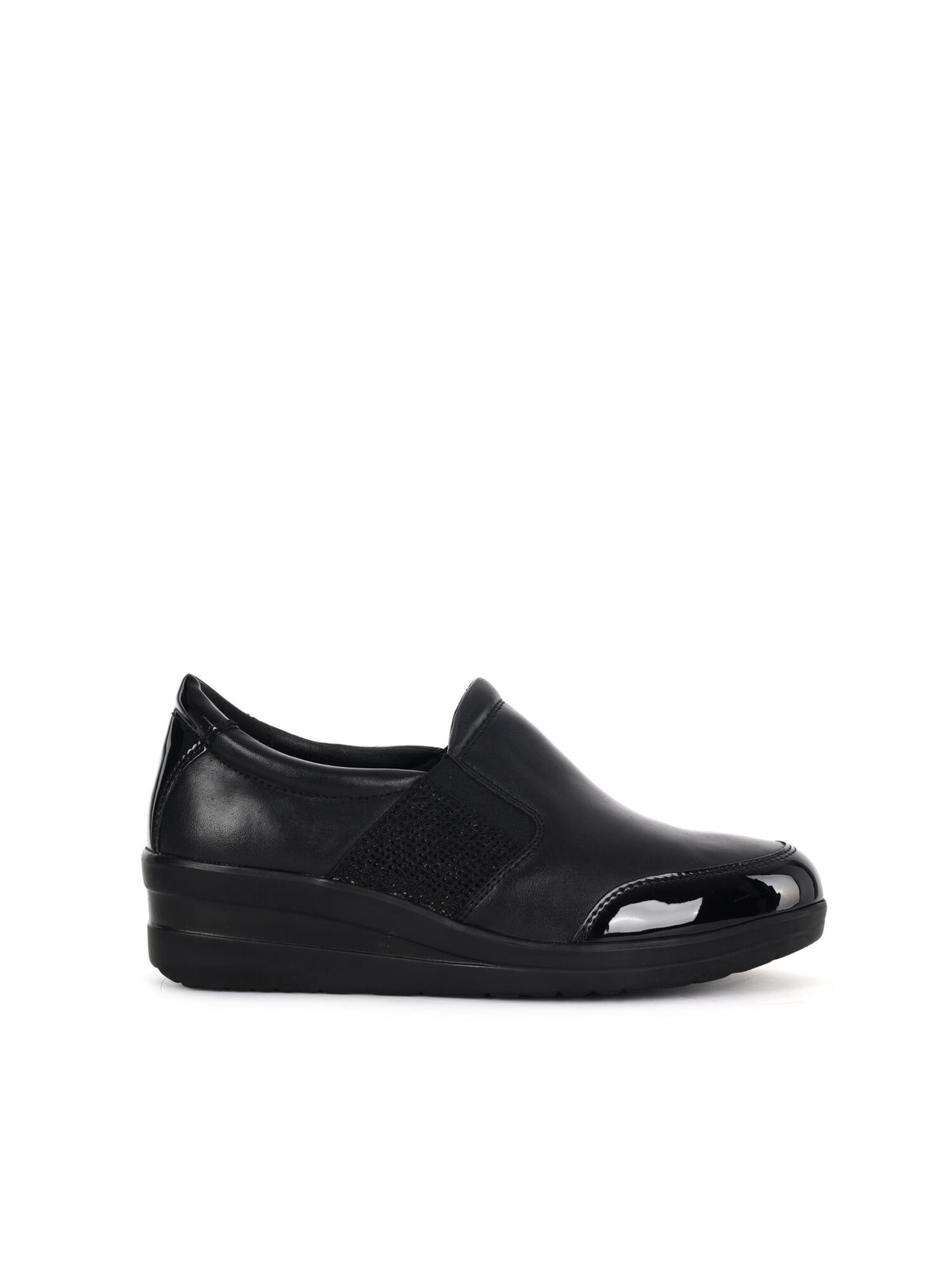 Shoelab 7371 Ruco Black, mocassino da donna nero