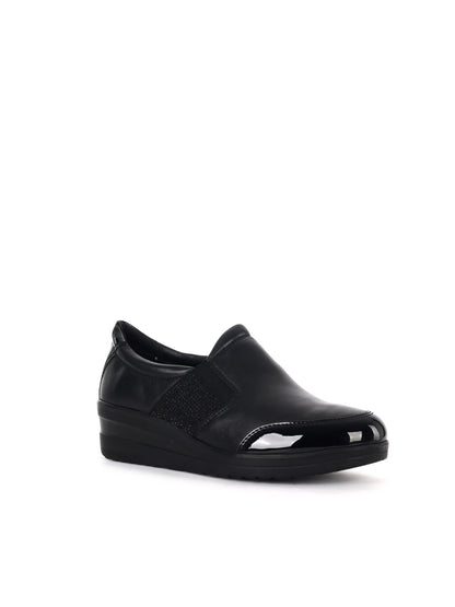 Shoelab 7371 Ruco Black, mocassino da donna nero