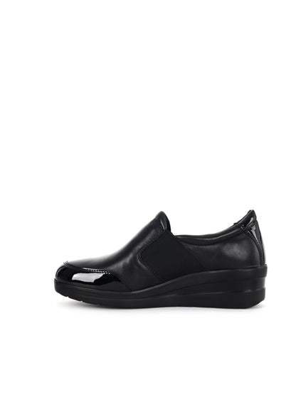 Shoelab 7371 Ruco Black, mocassino da donna nero