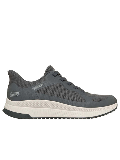 Skechers BOBS Sport Squad, sneakers slip-on uomo grigia