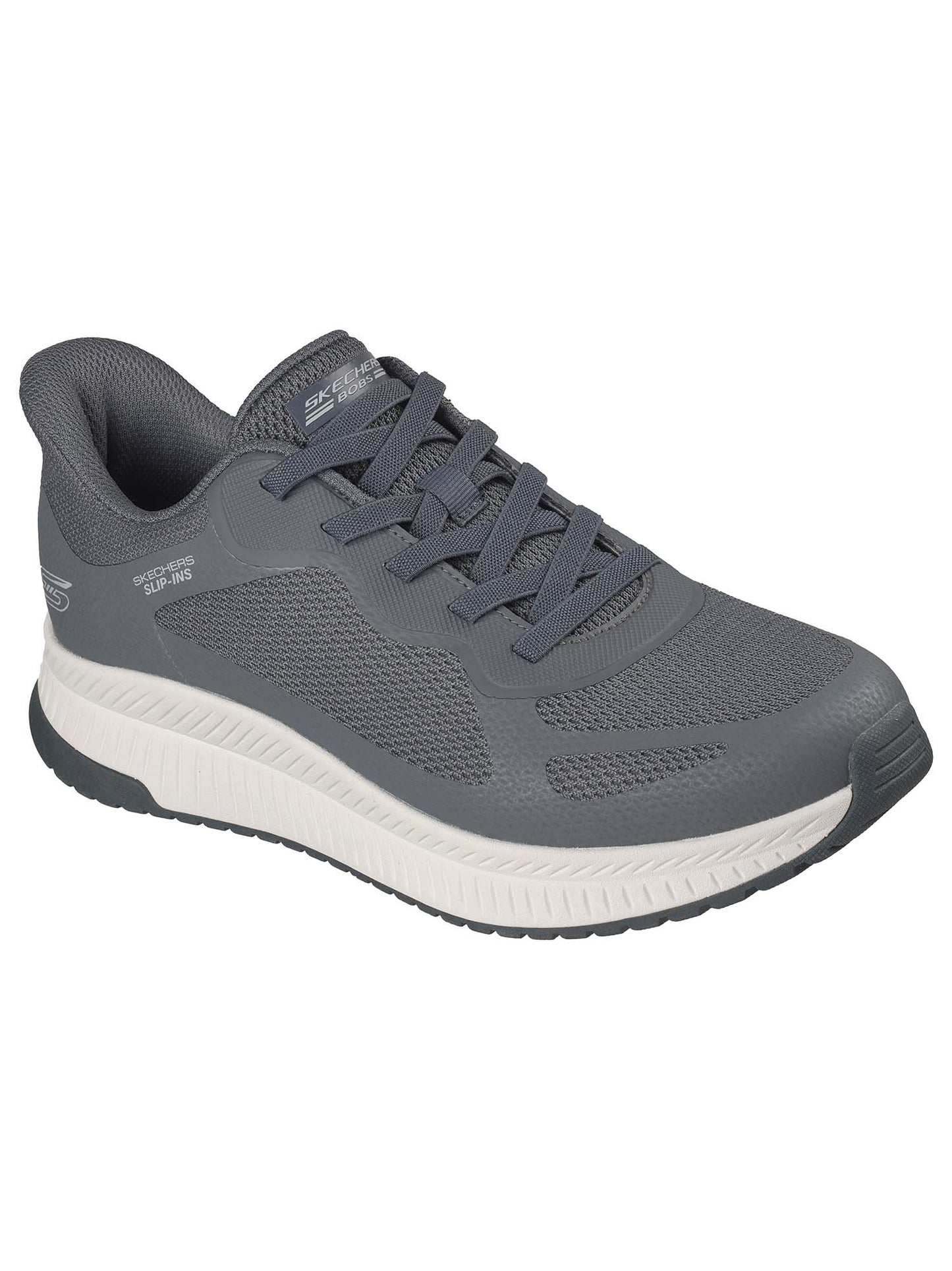 Skechers BOBS Sport Squad, sneakers slip-on uomo grigia