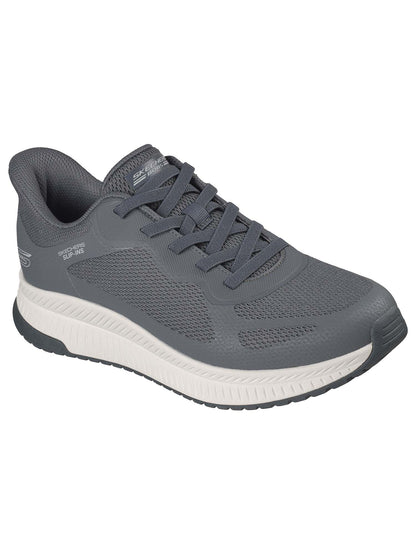 Skechers BOBS Sport Squad, sneakers slip-on uomo grigia