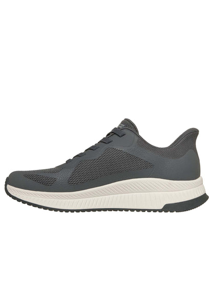 Skechers BOBS Sport Squad, sneakers slip-on uomo grigia