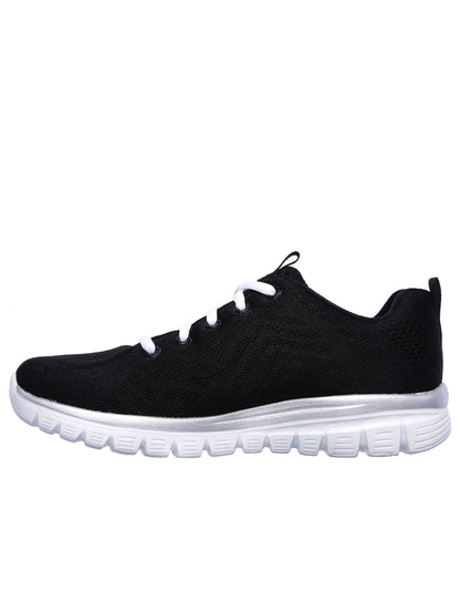 SNEAKERS GRACEFUL SKECHERS DA DONNA NERO BIANCO