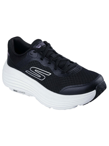 SNEAKERS MAX CUSHION ENDEAVOUR SKECHERS DA DONNA NERO BIANCO