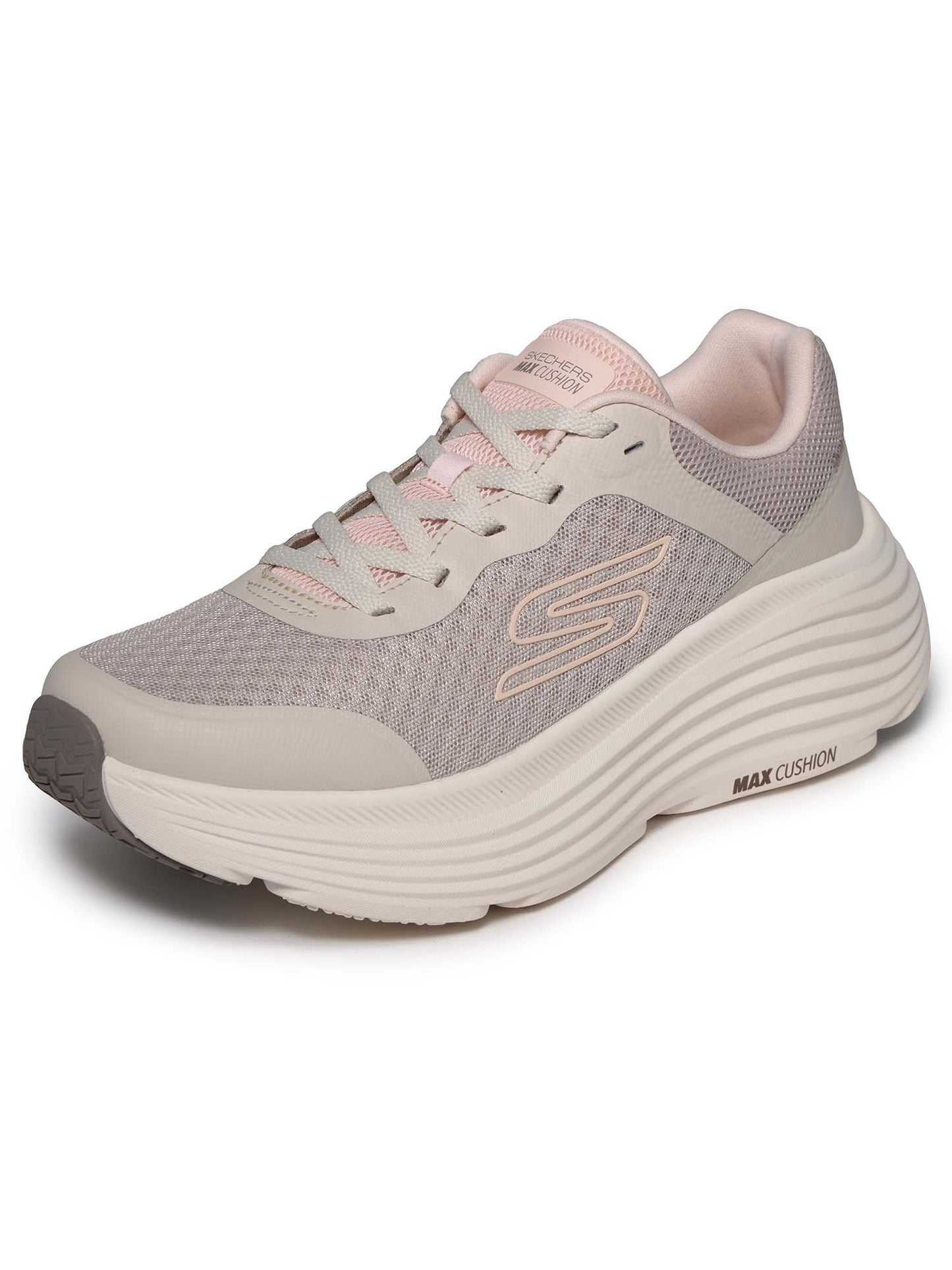 SNEAKERS MAX CUSHION ENDEAVOUR SKECHERS DA DONNA NATURALE