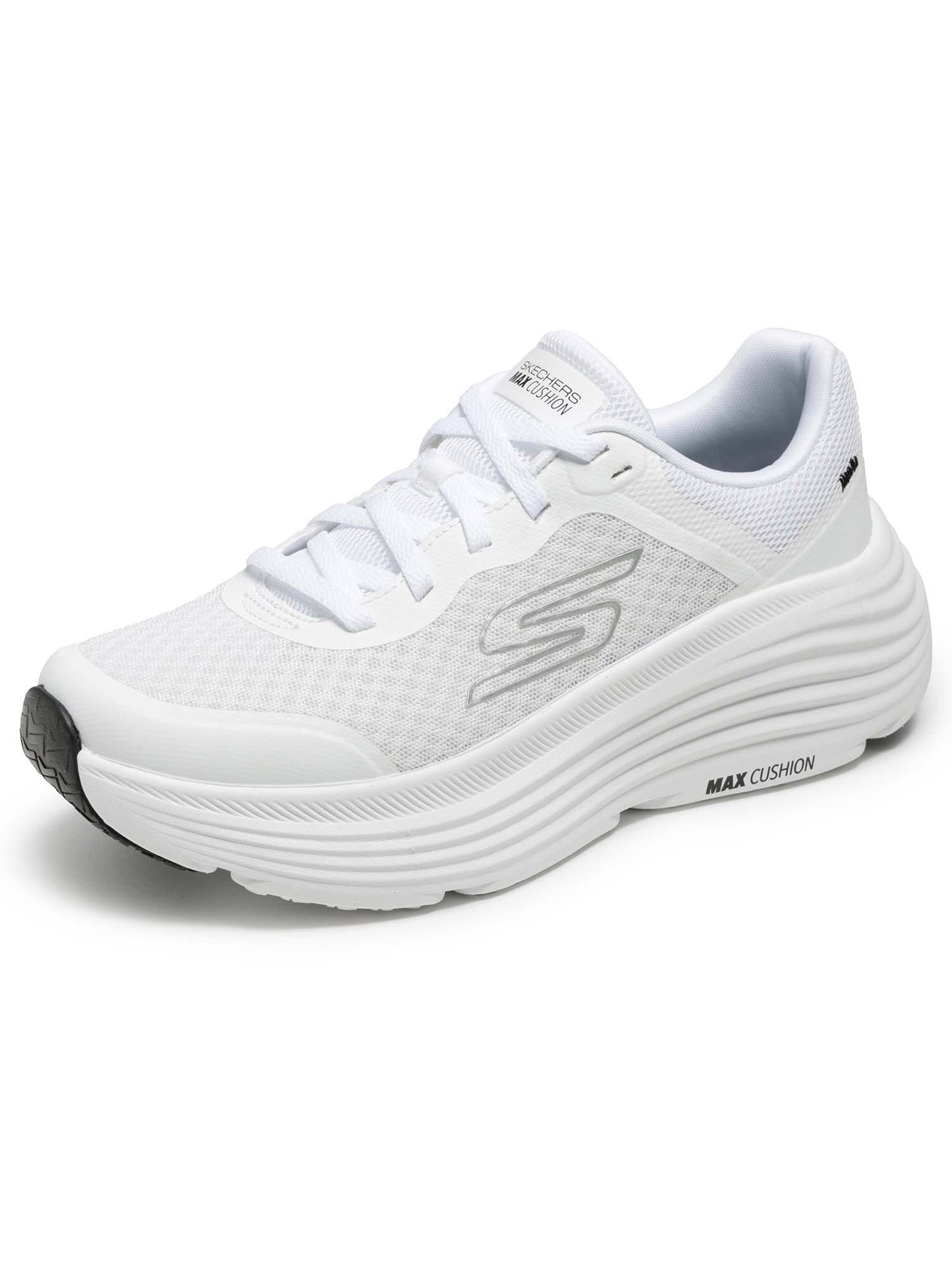 SNEAKERS MAX CUSHION ENDEAVOUR SKECHERS DA DONNA BIANCO-NERO