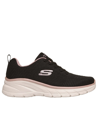 SNEAKERS FASHION FIT SKECHERS DA DONNA NERO ROSA