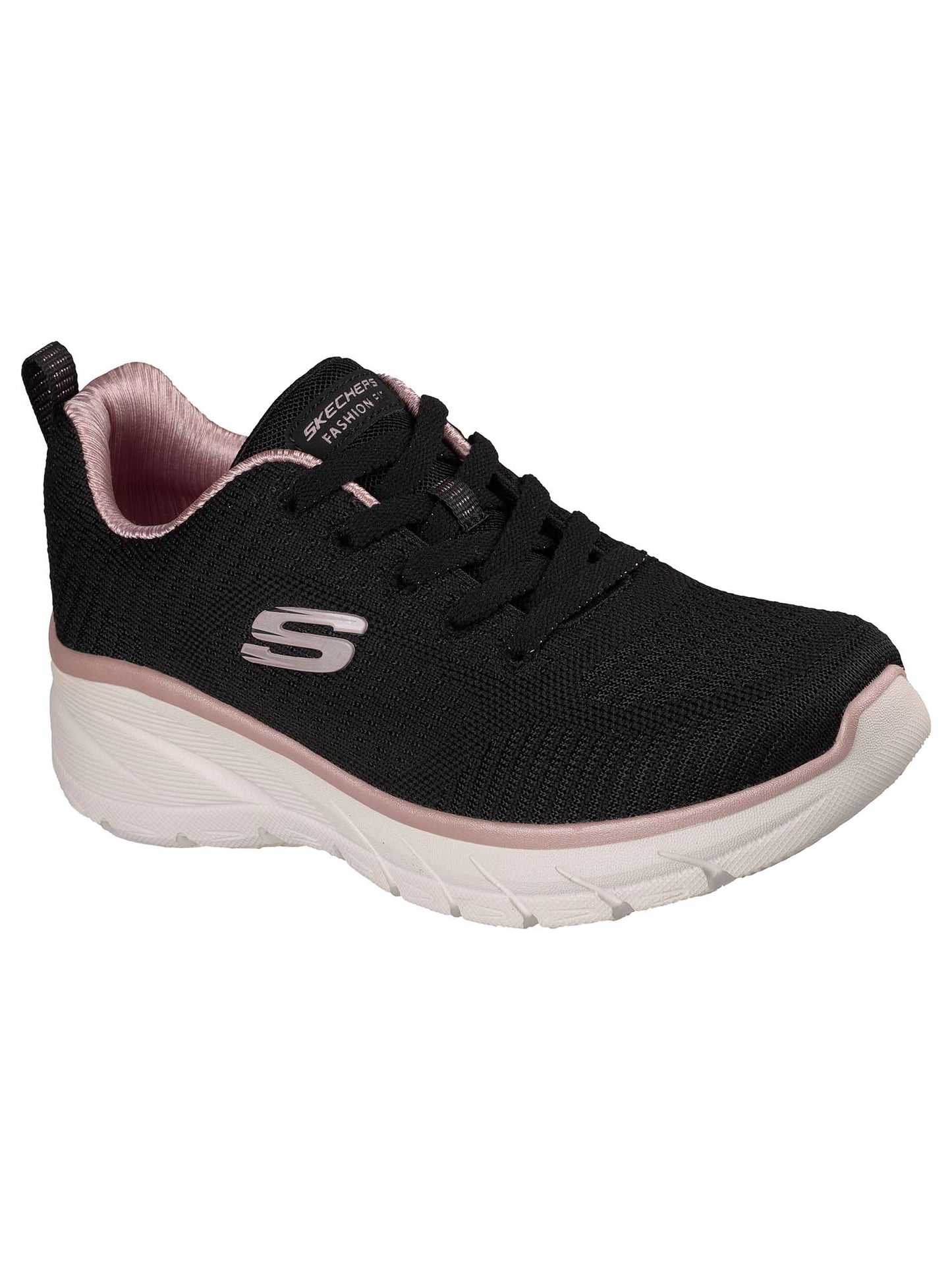 SNEAKERS FASHION FIT SKECHERS DA DONNA NERO ROSA
