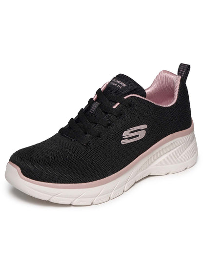 SNEAKERS FASHION FIT SKECHERS DA DONNA NERO ROSA