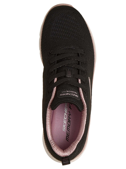 SNEAKERS FASHION FIT SKECHERS DA DONNA NERO ROSA
