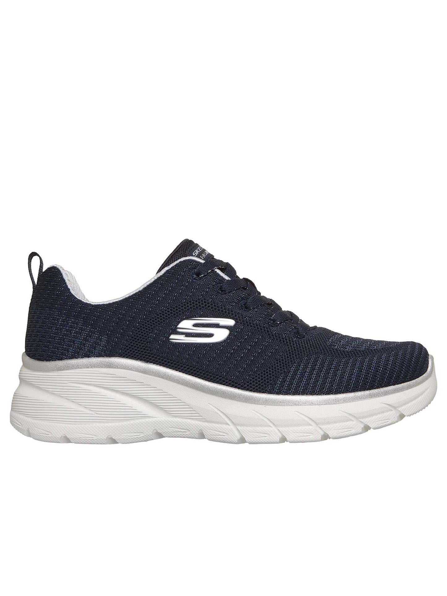 SNEAKERS FASHION FIT SKECHERS DA DONNA BLU ARGENTO