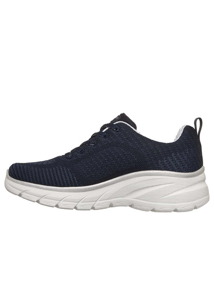 SNEAKERS FASHION FIT SKECHERS DA DONNA BLU ARGENTO