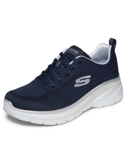 SNEAKERS FASHION FIT SKECHERS DA DONNA BLU ARGENTO