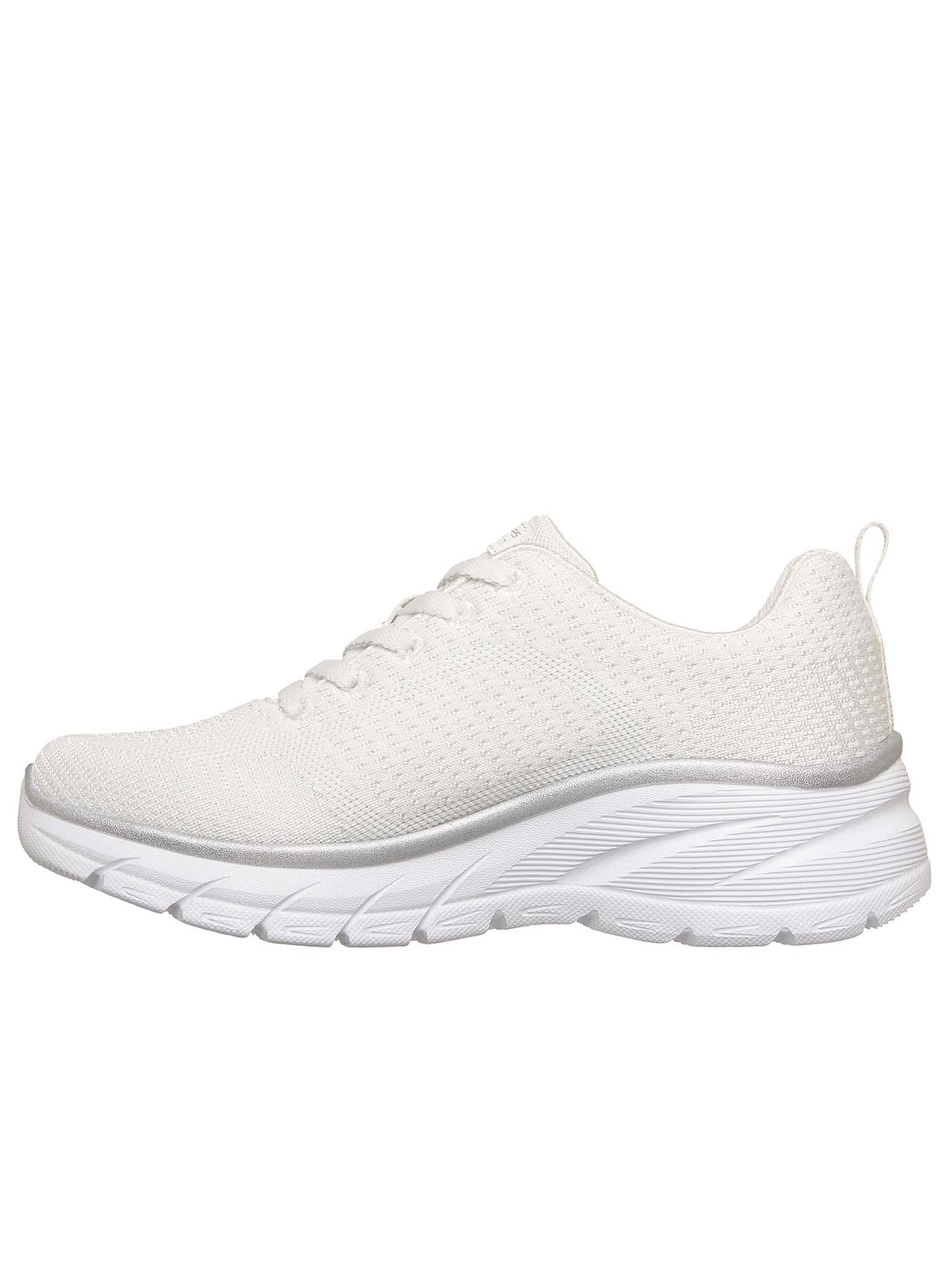 SNEAKERS FASHION FIT SKECHERS DA DONNA BIANCO ARGENTO