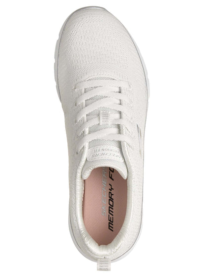 SNEAKERS FASHION FIT SKECHERS DA DONNA BIANCO ARGENTO