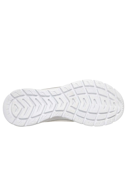 SNEAKERS FASHION FIT SKECHERS DA DONNA BIANCO ARGENTO