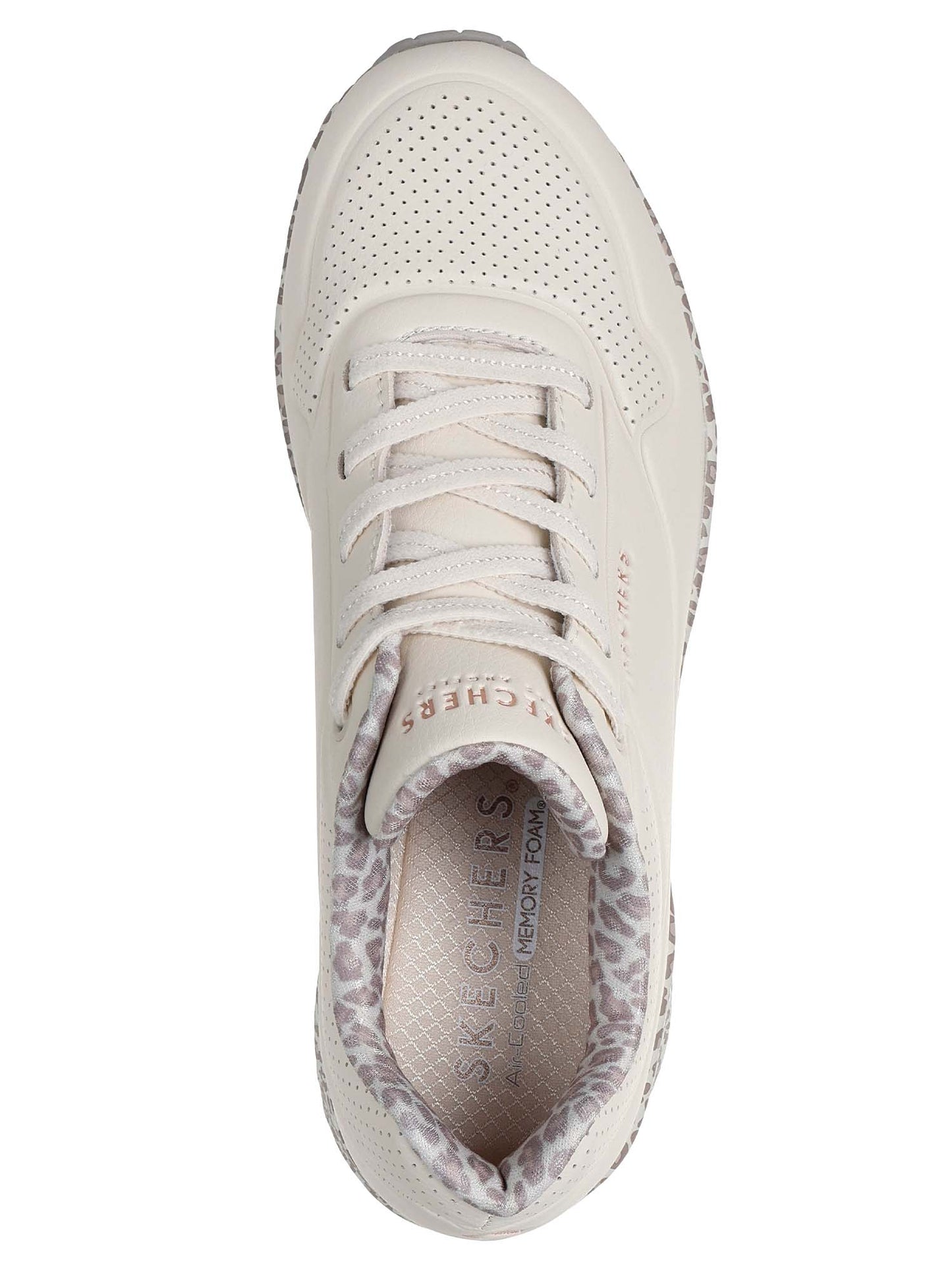 SKECHERS SNEAKERS UNO SAFARI DA DONNA bianco