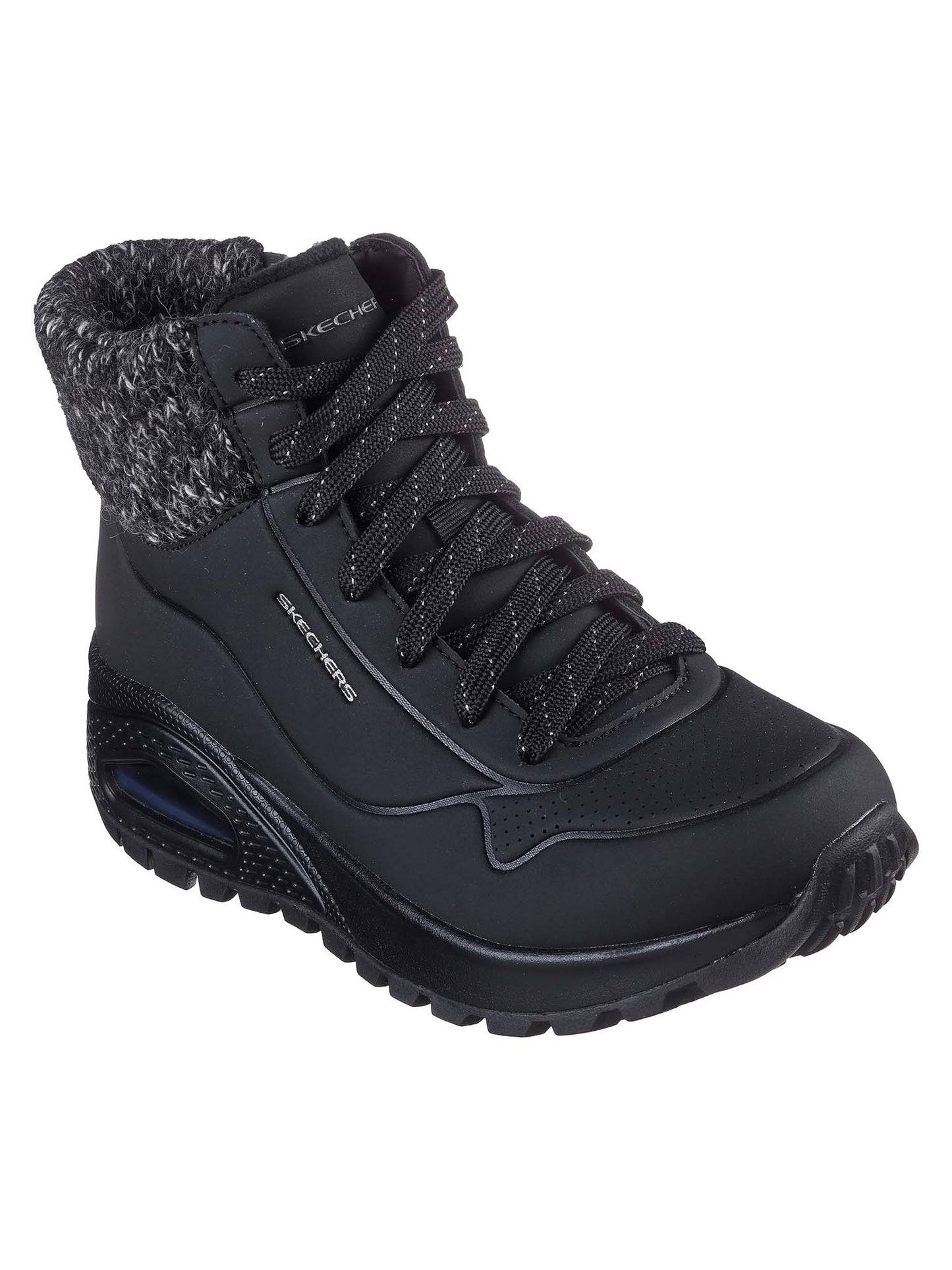 SCARPONCINO UNO RUGGED SKECHERS DA DONNA NERO