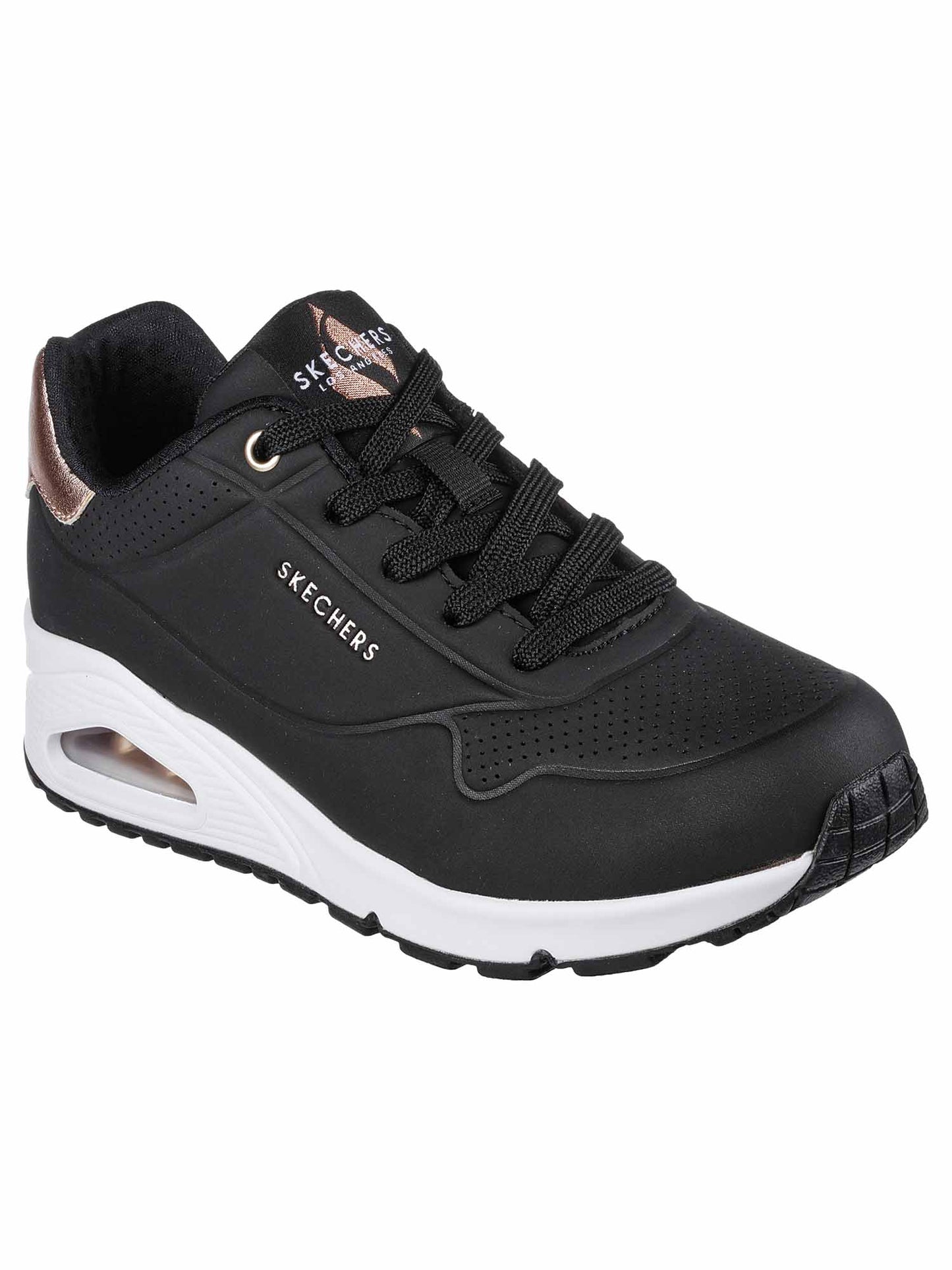 SNEAKERS UNO GOLDEN AIR SKECHERS DONNA NERO-BIANCO