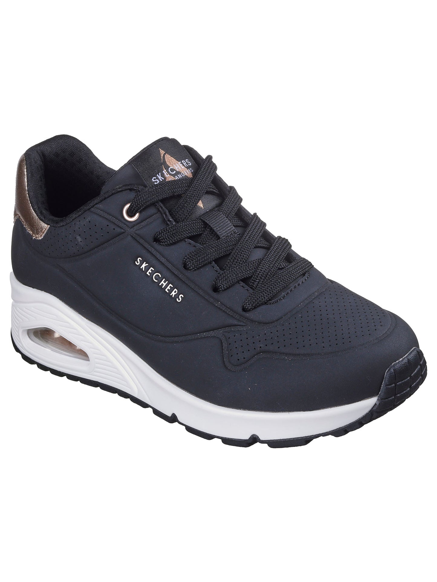 SNEAKERS UNO GOLDEN AIR SKECHERS DONNA NERO-BIANCO
