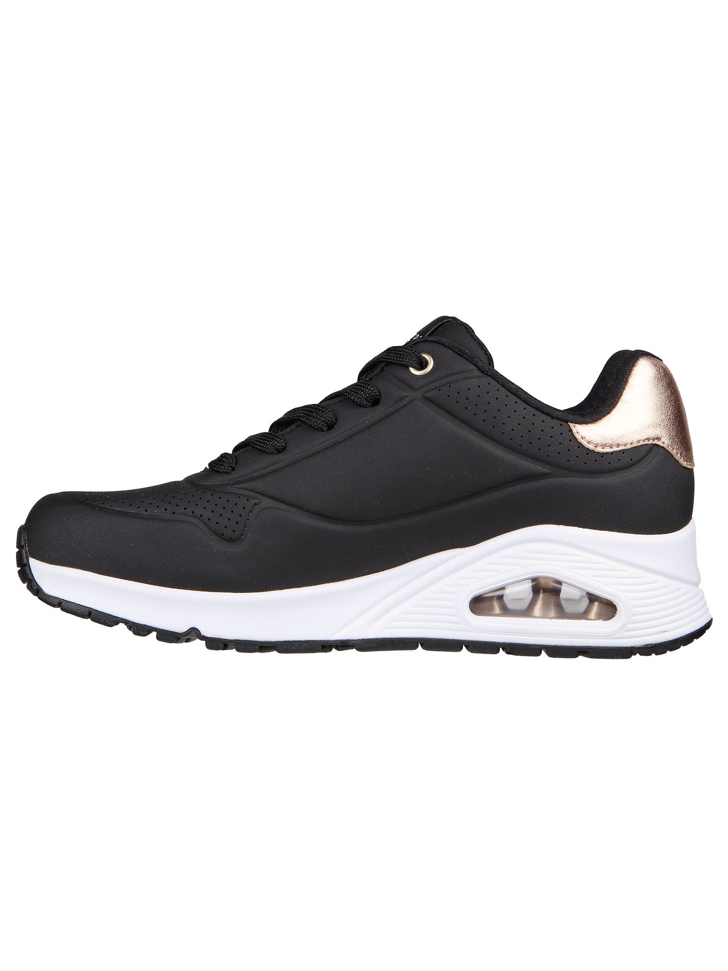 SNEAKERS UNO GOLDEN AIR SKECHERS DONNA NERO-BIANCO