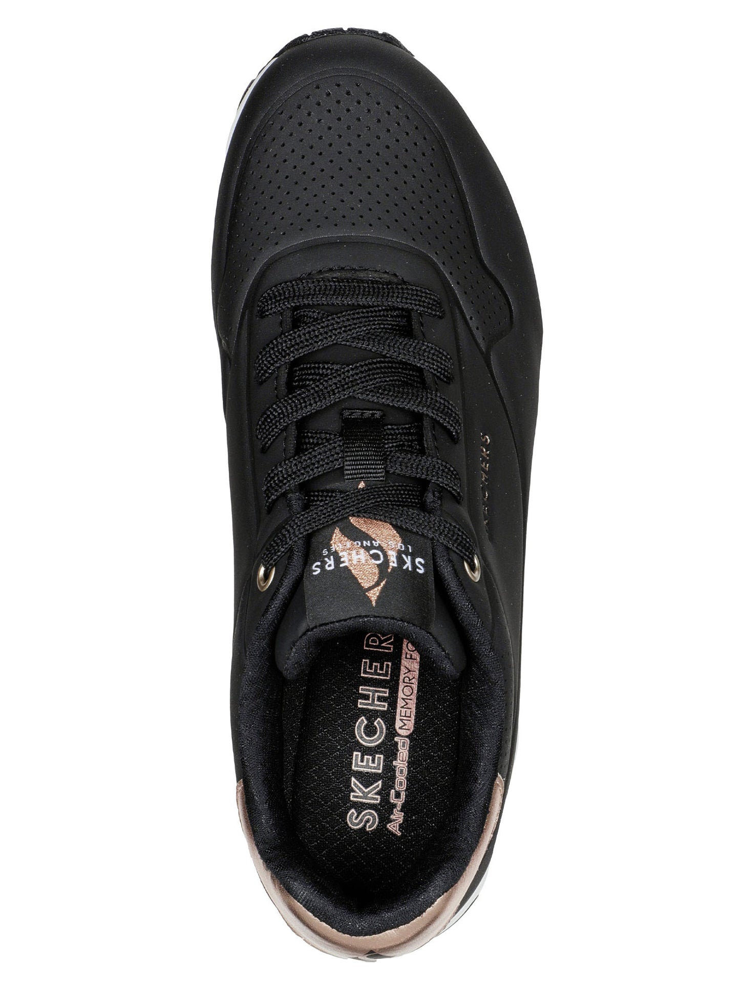 SNEAKERS UNO GOLDEN AIR SKECHERS DONNA NERO-BIANCO