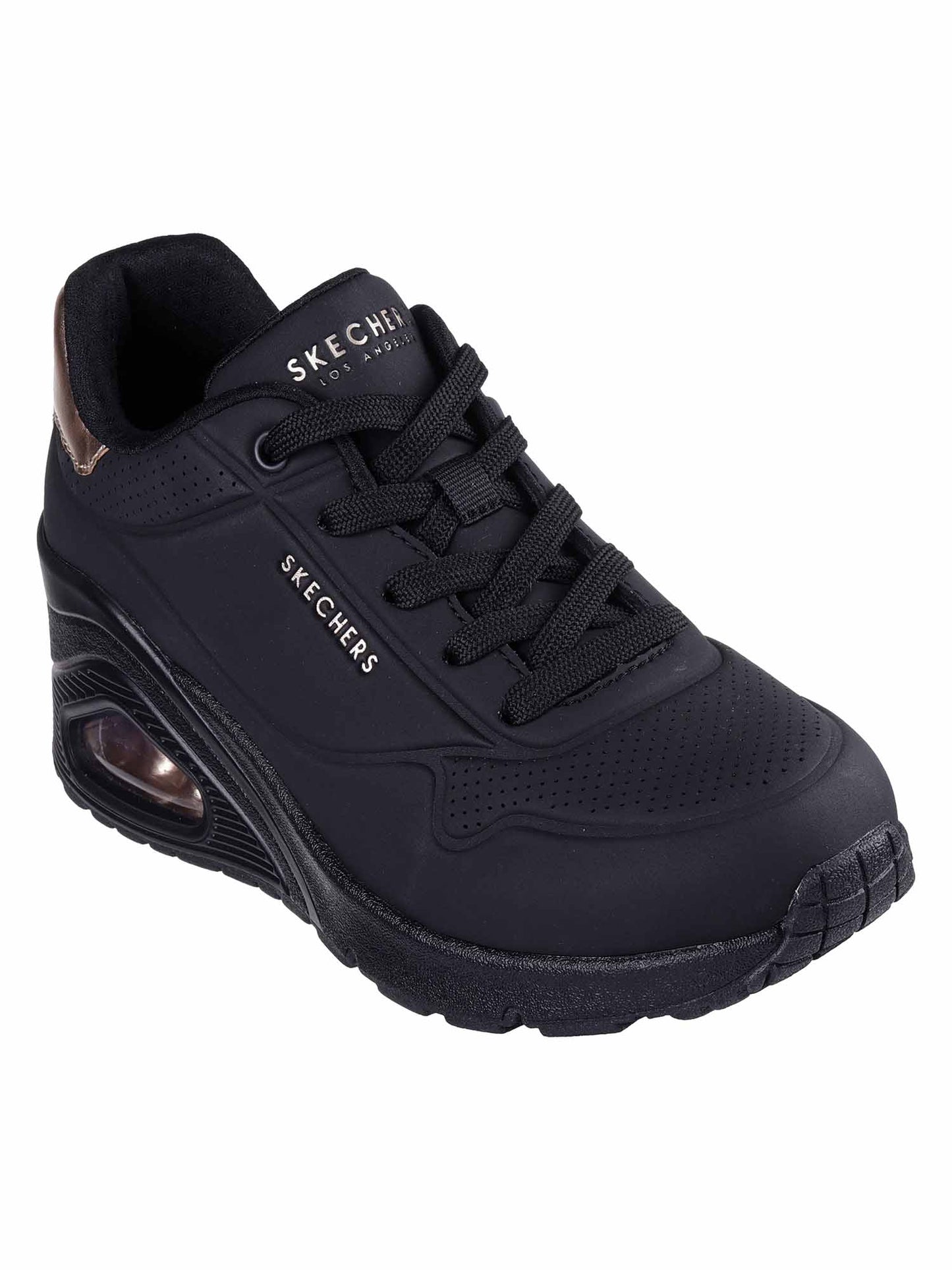 SNEAKERS UNO WEDGE SKECHERS DONNA NERO