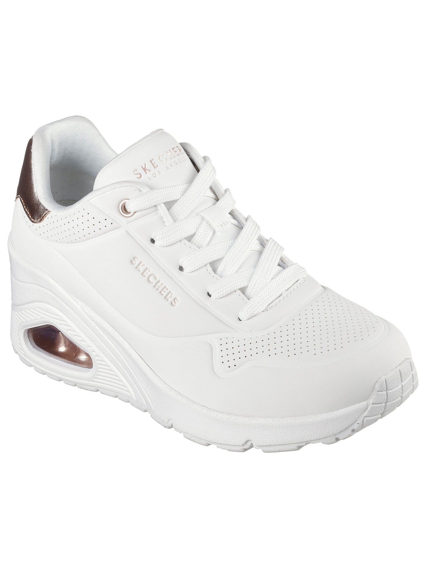 SNEAKERS UNO WEDGE SKECHERS DA DONNA BIANCO BRONZO