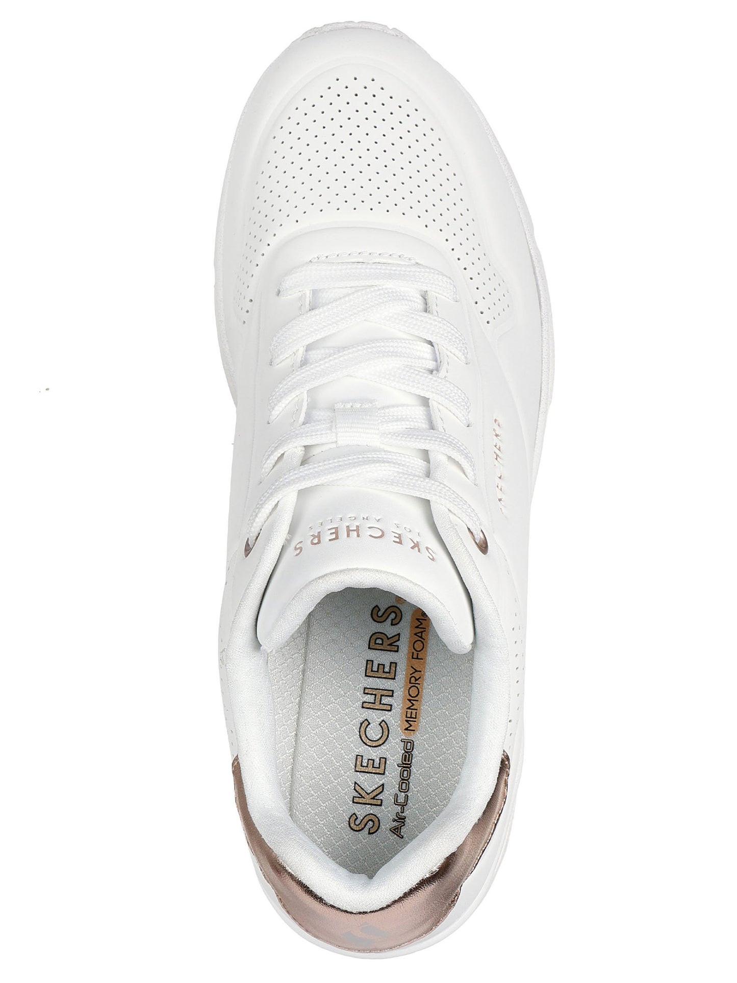 SNEAKERS UNO WEDGE SKECHERS DA DONNA BIANCO BRONZO