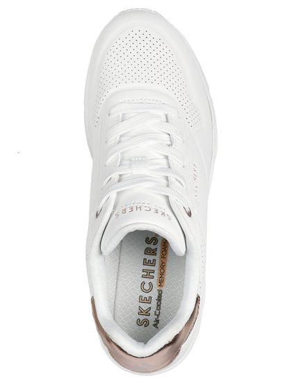 SNEAKERS UNO WEDGE SKECHERS DA DONNA BIANCO BRONZO