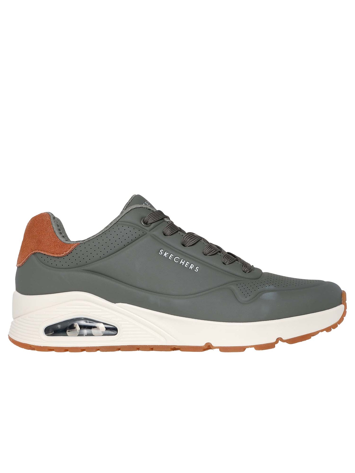 SKECHERS SNEAKERS UNO SUITED ON AIR DA UOMO OLIVA