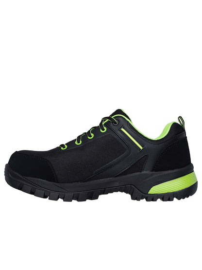 Skechers work galton antinfortunistica da uomo nero-verde