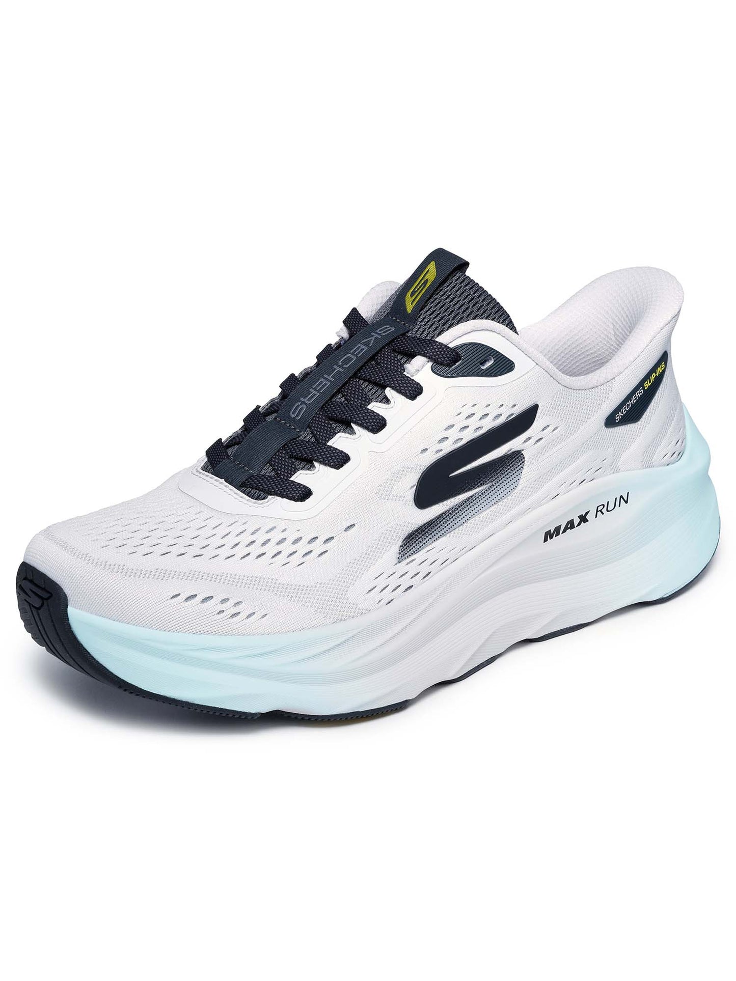 Skechers Max Run, sneakers slip-on da uomo grigie