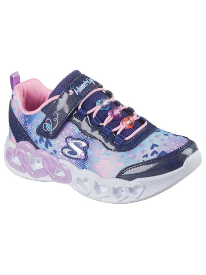 SNEAKERS INFINITE HEART LIGHTS SKECHERS DA BAMBINA BLU